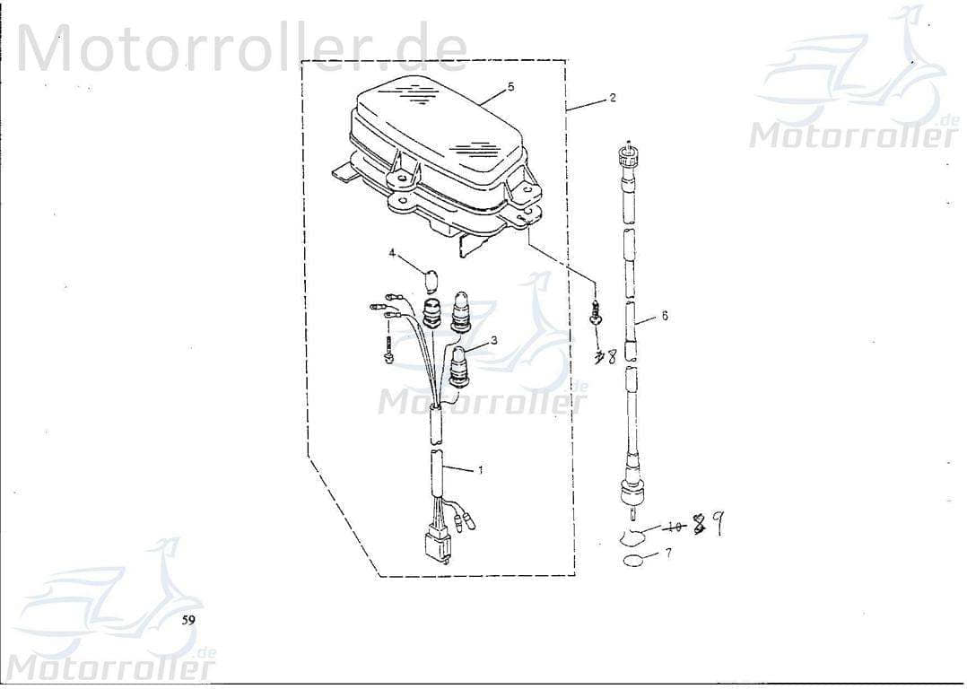 Tachoantriebswelle Rex 50 von Motorroller.de