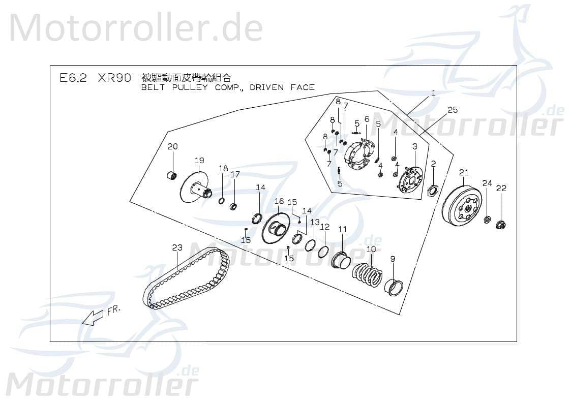 PGO X-Rider 90 Antriebsplatte Quad 90ccm 2Takt P9123602000 Motorroller.de PGO 90ccm-2Takt ATV UTV Ersatzteil Service Inpektion Direktimport