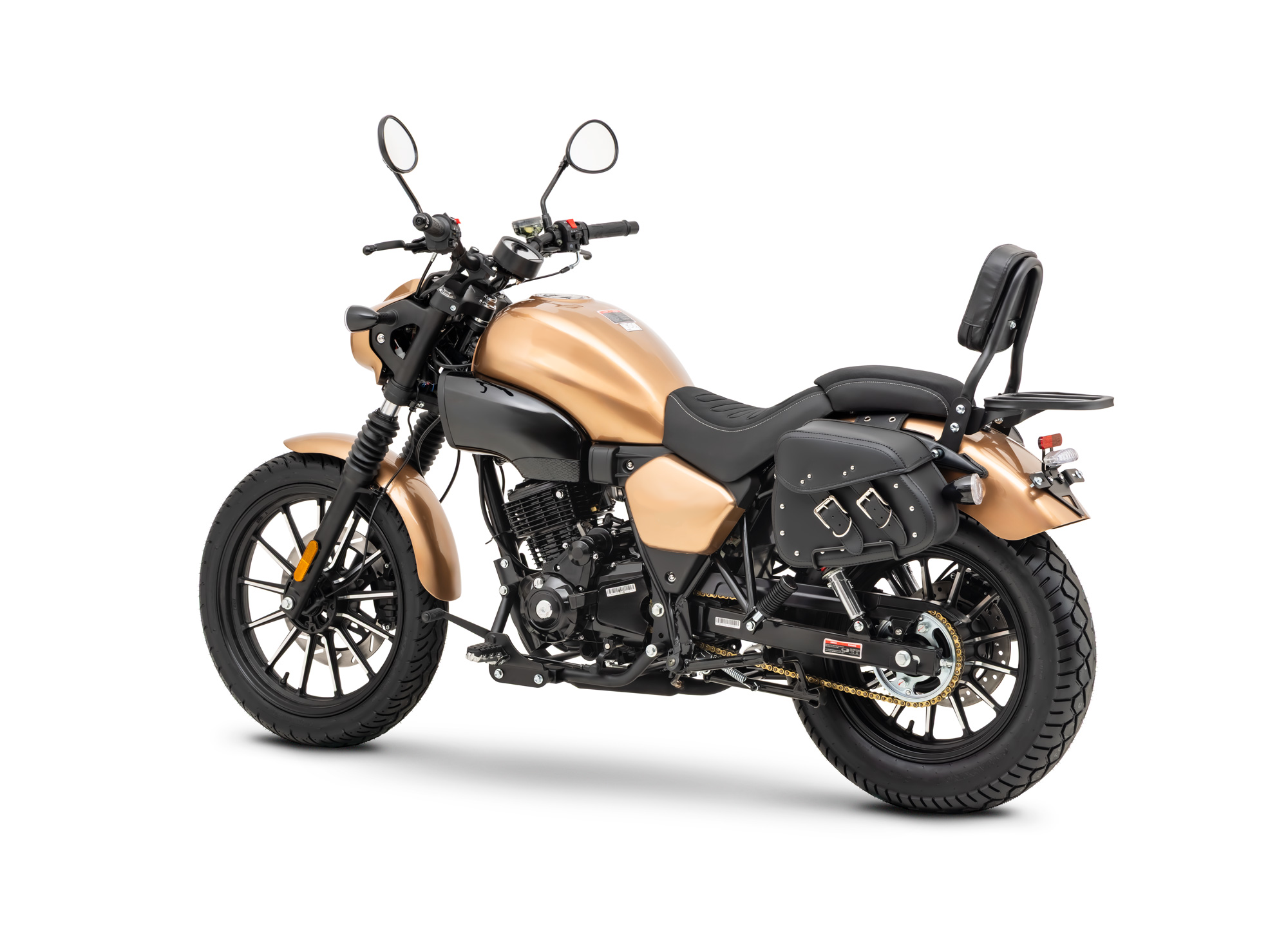 Motorrad Fighter 125 S-RS braun 90 km/h Euro 5+ Schaltmoped Chopper 125ccm 4 Takt Leichtkraftrad Krad Kraftrad