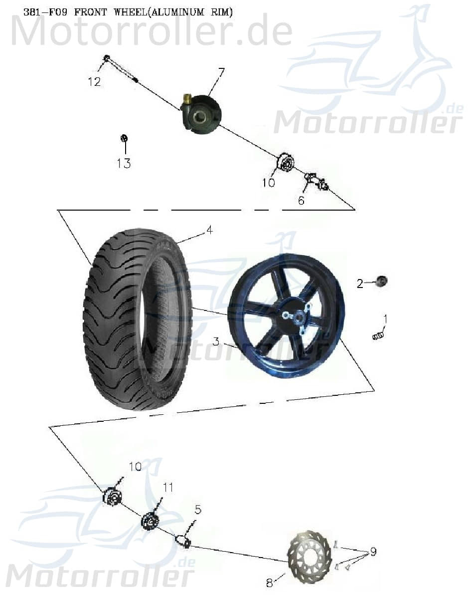 Bremsscheibe D=180x4mm Adly GTA 50 Scheibenbremse 50ccm 2Takt Motorroller.de Vorderbremse Scheiben-Bremse Bremsplatte Brems-Scheibe 50ccm-2Takt