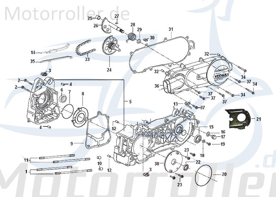 SMC Führungshülse Keeway Hacker 125 Scooter 160073000000 Motorroller.de Führungsbuchse Arretierhülse Arretierbuchse Führungs-Buchse Führungs-Hülse