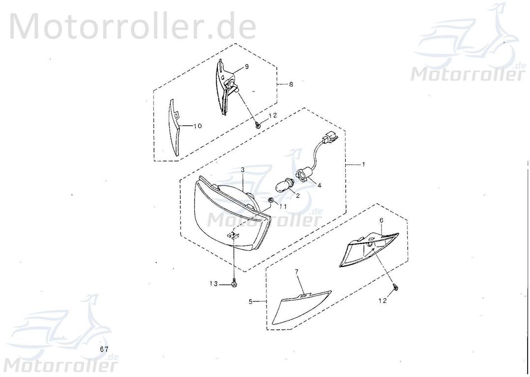 Blinkergehäuse vorne links 55350-NHF-00