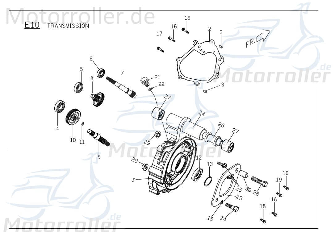 PGO Bugrider 200 Getrieberad Buggy 200ccm 4Takt C71413100001 Motorroller.de Zwischenrad Zahnrad Zahn-Rad Getriebe-Rad Zwischen-Rad Getriebezahnrad