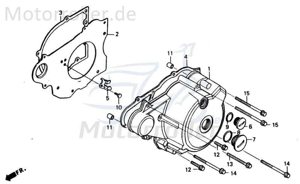 Chunlan Chopper Schraube M6x65mm 125ccm 4Takt ABB-P12-NO.-15 Motorroller.de Bundschraube Maschinenschraube Flanschschraube Flansch-Schraube 244FM