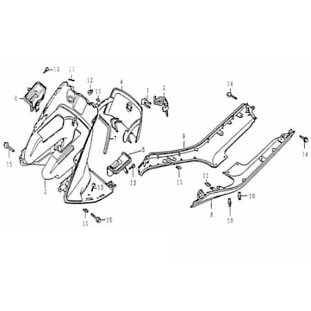 Rex Rexy 125 Dichtung Handschuhfachdeckel 125ccm 4Takt 53371-GAT-00 Motorroller.de Abdichtung Scooter Ersatzteil Service Inpektion Direktimport
