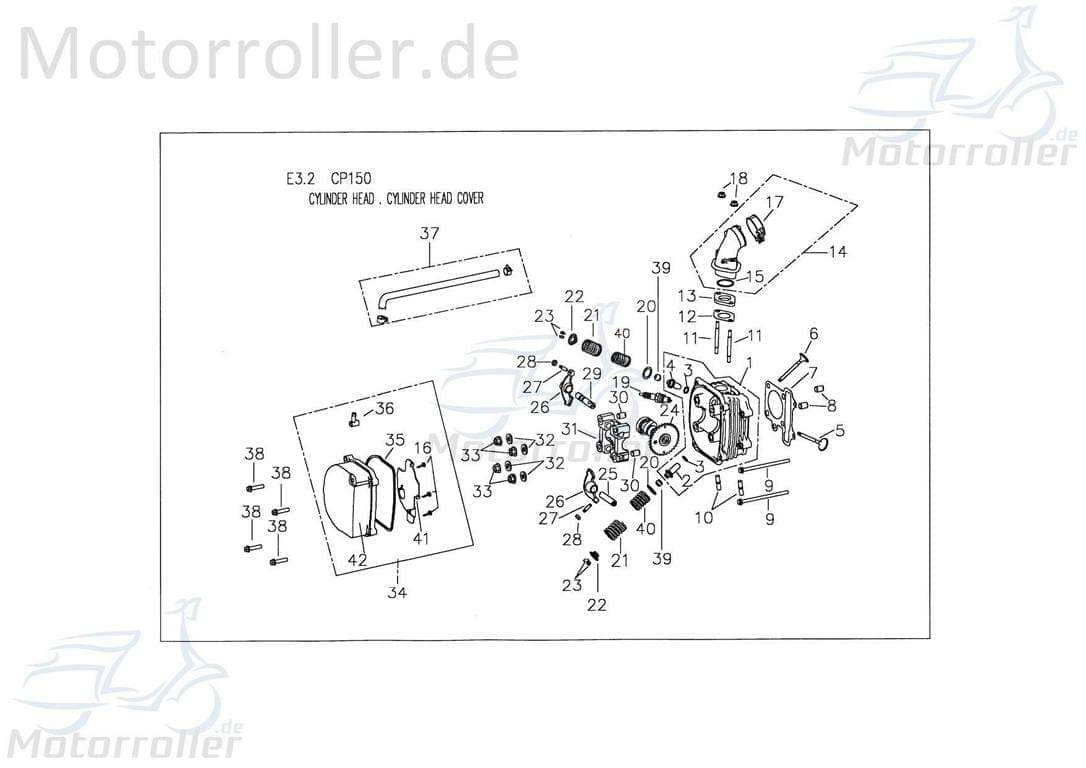 PGO T-Rex 150 Ansaugstutzen Roller 150ccm 4Takt C1261051000 Motorroller.de Ansaugkrümmer Ansaugrohr Luftansaugrohr Ansauggummi Anschlussbogen Scooter