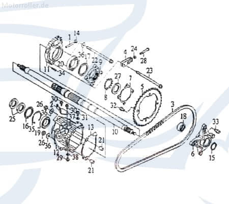 Simmerring 32x40x5 von Motorroller.de 98920