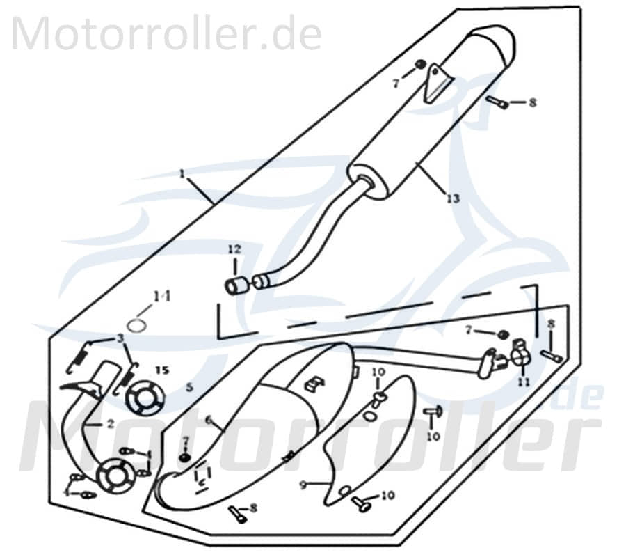 Kreidler Supermoto 50 DD Auspuffdichtung Dichtung Abgasrohr 733250