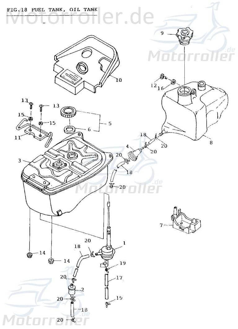 Bundmutter M8x1-25 mit Bund grün verzinkt Adly 50ccm 2Takt Motorroller.de Sechskantmutter Flanschmutter Sechskant-Mutter Flansch-Mutter Bund-Mutter