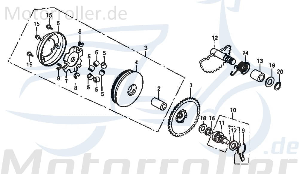 Fliehkraftrolle Reglerrolle 16x13 10,5g GZ 2T 50cc 2212