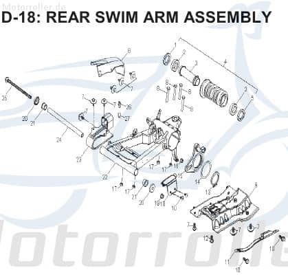 Aeon Cobra 320 Sicherungsbundmutter 50ccm 2Takt 90350-12000-C Motorroller.de Flanschmutter Haltemutter Minarelli liegend Quad ATV Adly Cat 50 UTV