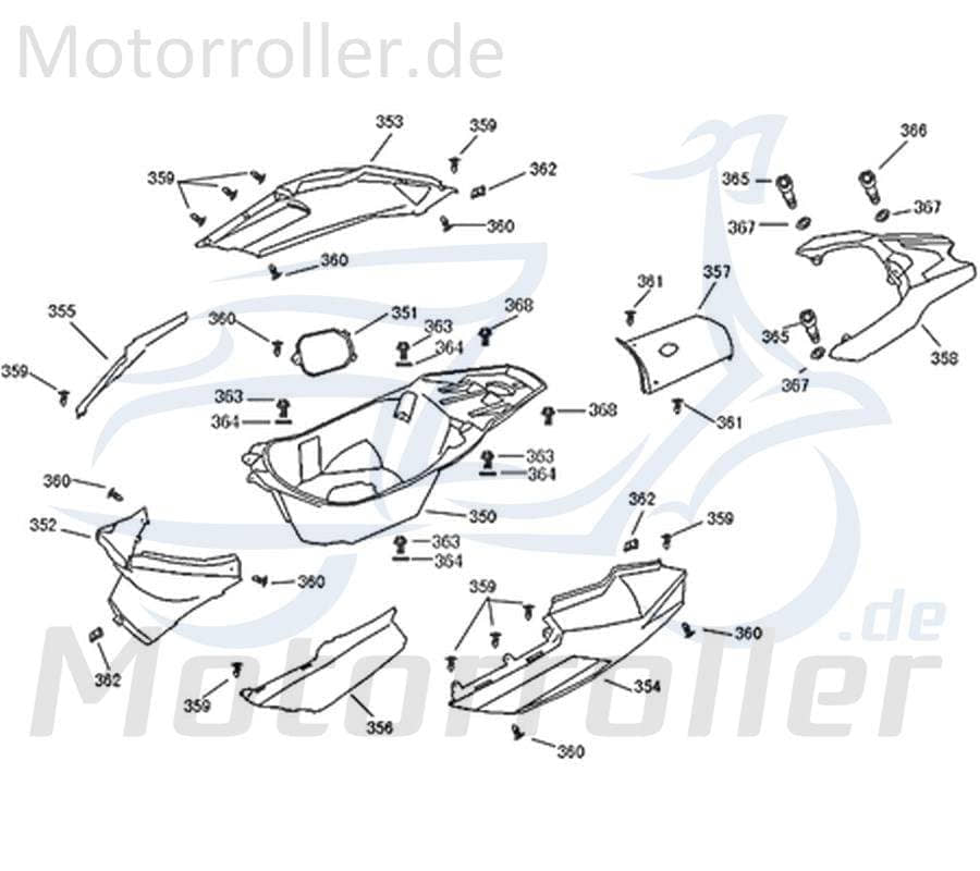 SMC Blechschraube 4.8x12mm Jonway Scooter 93301-48012-03 Motorroller.de Kreuzschlitzschraube Kreuzschraube Blech-Schraube Treibschraube 50ccm-2Takt