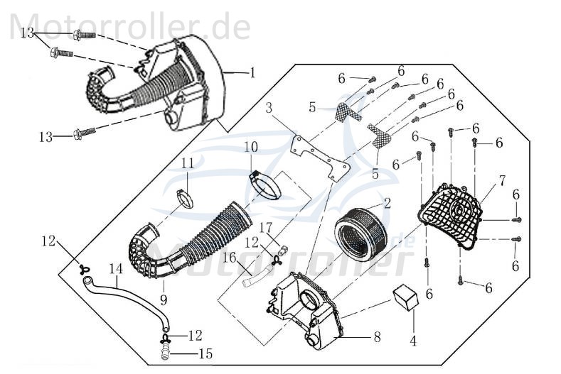 Luftfiltereinsatz Papier Filter Rund- 8-fach GY15038