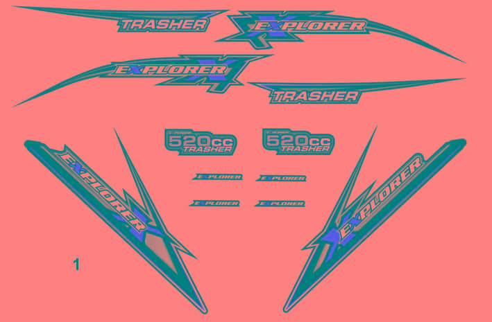 Sticker Set Trasher 520 TRASHER520-STICKER