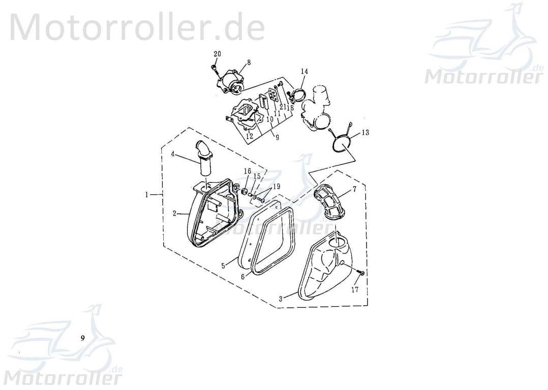 Ansaugschlauch Luftfilter Saugschlauch 13437-NAF-00