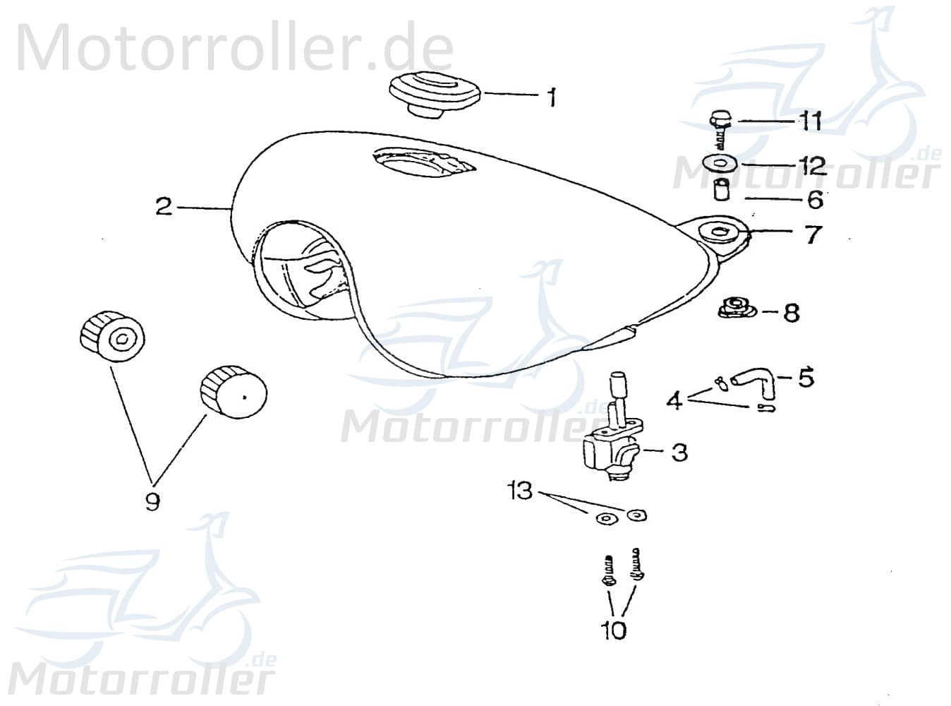 SMC Chopper 125 Gummistopfen Roller 125ccm 4Takt 93580-83321 Motorroller.de Verschlussstopfen Gummikappe Gummi-Stopfen Pfropfen Dichtstopfen Scooter