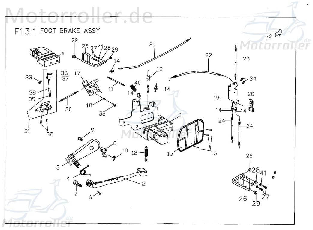 PGO Buchse Hinterradbremse Pumphebel X-RIDER 150 150ccm 4Takt Motorroller.de Hülse Distanzhülse Lagerbuchse Distanz-Hülse Distanzbuchse Passhülse Quad
