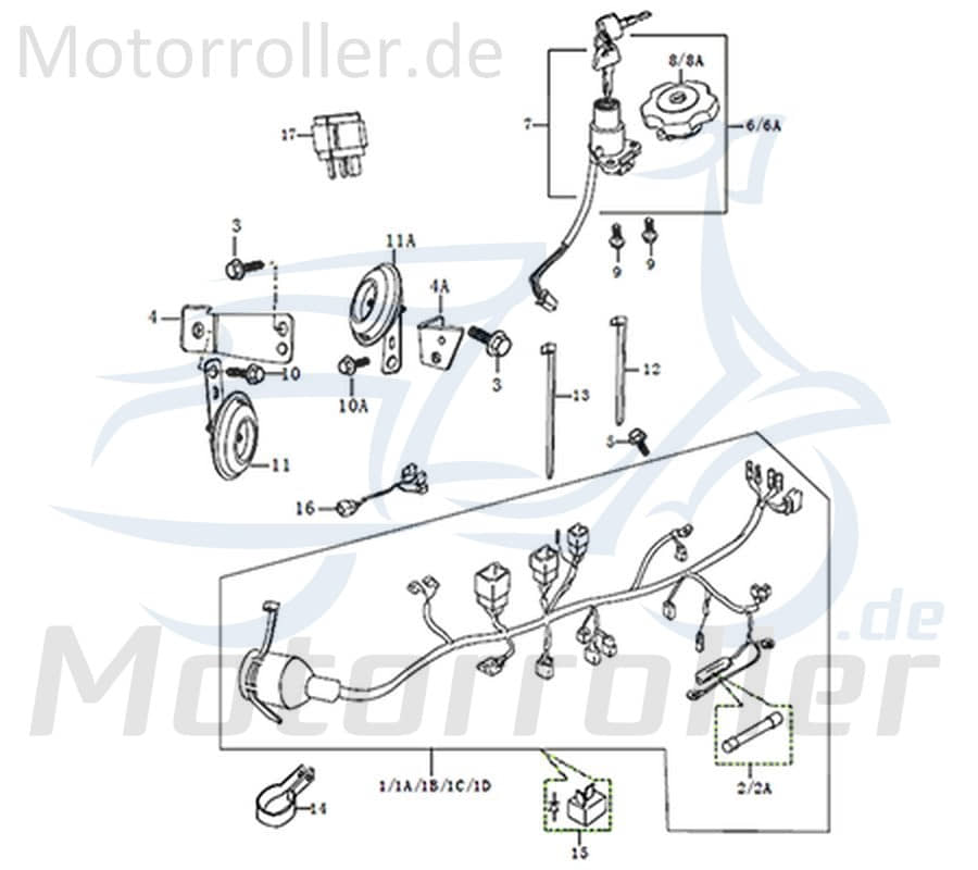 Kreidler DICE GS/SM 125i Lichtrelais Scheinwerferrelais 781046 Motorroller.de Lichtregler Original