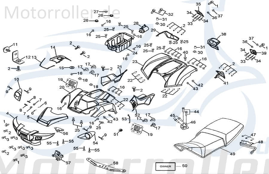 AEON Kühlergrill CL 300 Verkleidungen Quad AEO-5046155E-000