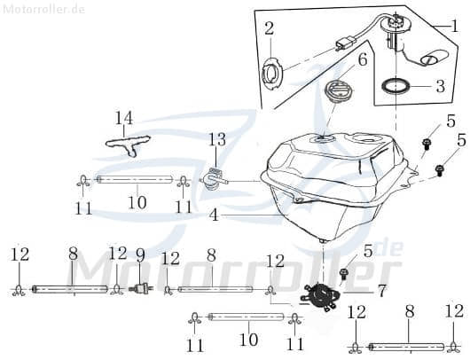 Verschlussring Benzinstandgeber 2T und 4T 2170104-1