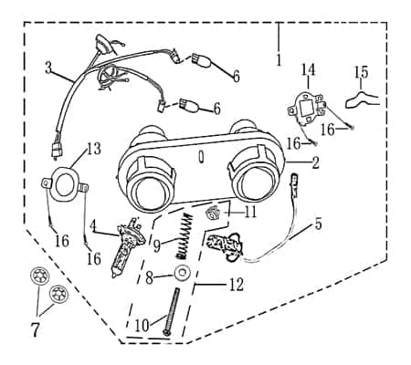 Rex Drive Sport 50 Fassung links Sockel 50ccm 2Takt 701930 Motorroller.de Lampensockel Birnenfassung Birnensockel 50ccm-2Takt Scooter Jonway Service