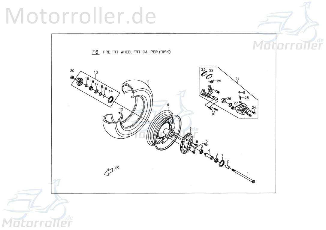 PGO Bundschraube Bremshebelbefestigung TR3 50 50ccm 2Takt Motorroller.de Maschinenschraube Flanschschraube Flansch-Schraube Maschinen-Schraube