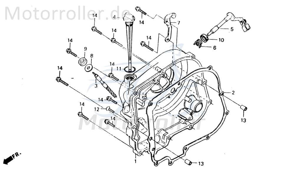 Chunlan Chopper Kurbelgehäusedeckeldichtung 125ccm 4Takt 244FM.03-12 Motorroller.de Motorgehäusedeckeldichtung Motorrad Moped Ersatzteil Service
