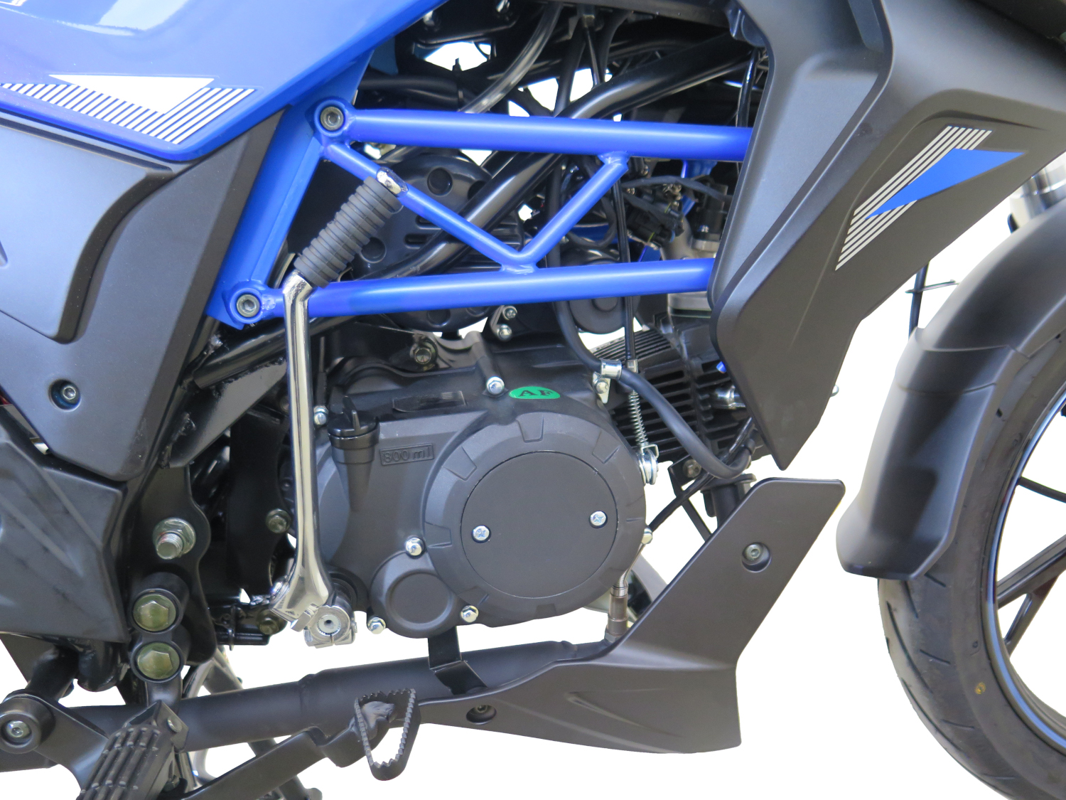 Motorrad Fighter 50 FR-S blau 45 km/h Euro 5 Schaltmoped Mokick 50ccm 4 Takt Kleinkraftrad Krad