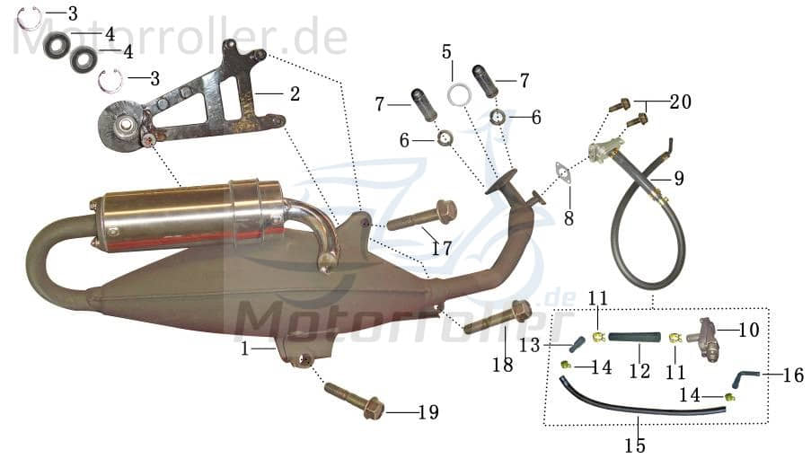 Krümmerdichtung 2Takt 50ccm 1E40QMB 262453520959