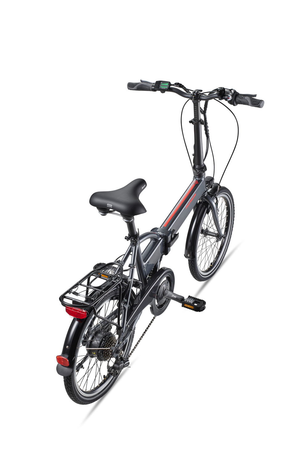 E-Bike Telefunken F820 Kompakt Elektrofahrrad Trekking-Pedelec anthrazit 20" RH 37cm E-Fahrrad Faltrad