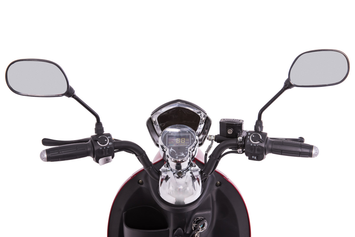 Dreirad Scoody E Trike ZT-63B 25 km/h rot Graphen-Akku 650 Watt Elektroroller E-Scooter E-Roller Dreiradroller