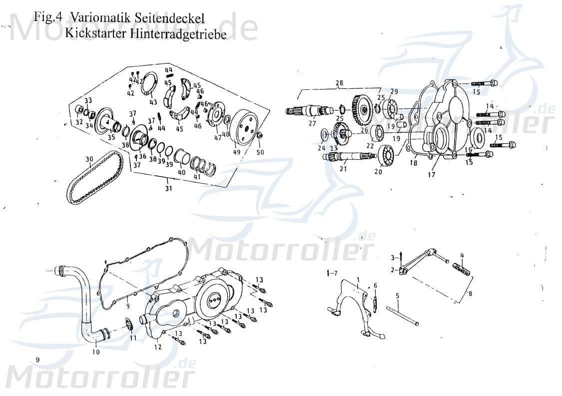 PGO Gummipuffer Gummidämpfer Star 50 Motorlager Lagerbuchse B4000011857 Motorroller.de Silentblock Gummilager Silentlager Anschlagblock Star 50 2