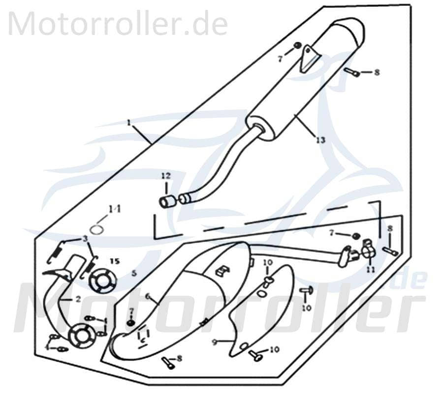 Rohrschelle Kreidler DICE SM 50 LC Motorrad 50ccm 733248 Motorroller.de Supermoto 50 DD Ersatzteil Service Inpektion Direktimport