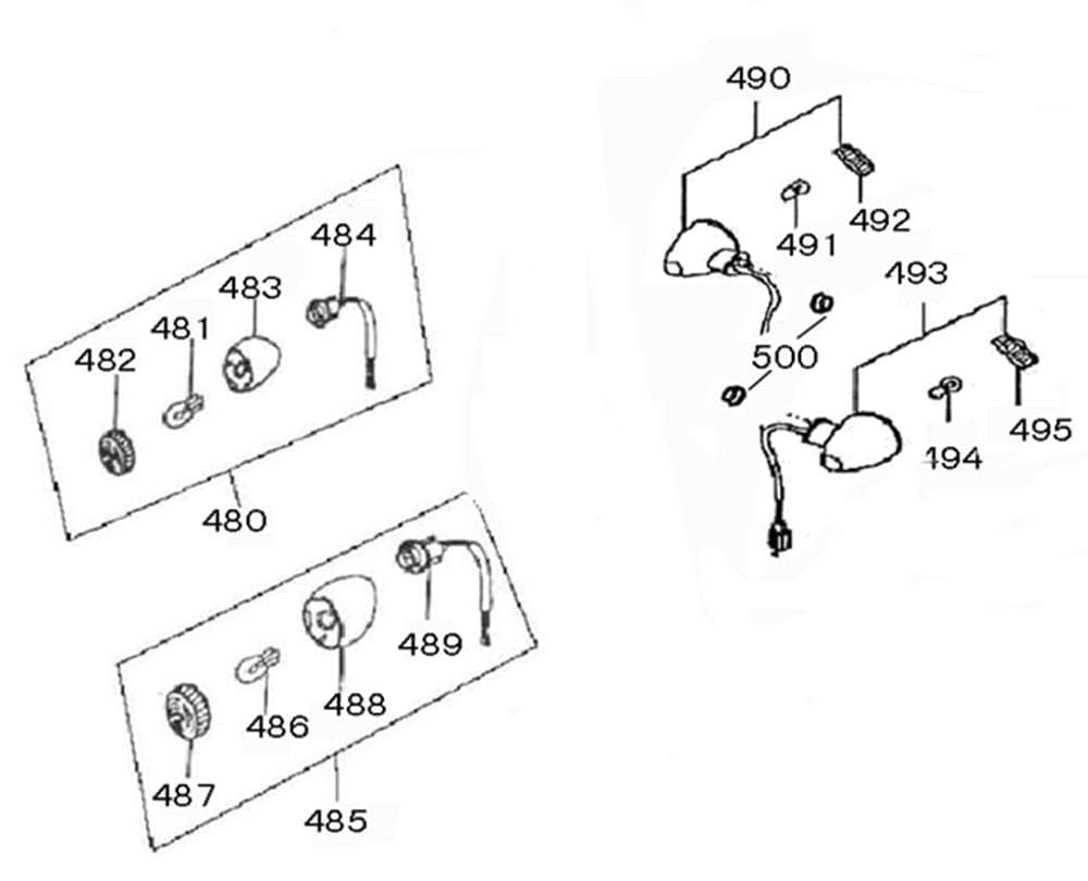 AGM GMX 460 Retro Classic Blinker vorn rechts 50ccm 4Takt 33400-XGW-A000-S Motorroller.de schwarz vorne Winker Fahrtrichtungsanzeiger Blinkleuchte