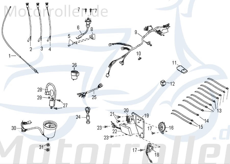 AEON Starterrelais 50/100ccm Cobra 50 Startrelais 50ccm 2Takt Motorroller.de Magnetschalter Anlasserrelais Anlasser-Relais Starter-Relais 50ccm-2Takt