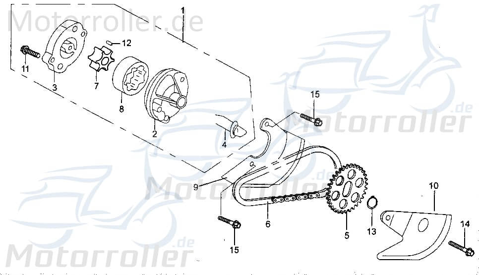 Ölpumpenwelle Welle Ölpumpe Tongjian Strassenbuggy 250 152MI-071001 Motorroller.de Eppella ECM TBM Twister Hammerhead Wangye Kasea Buggy