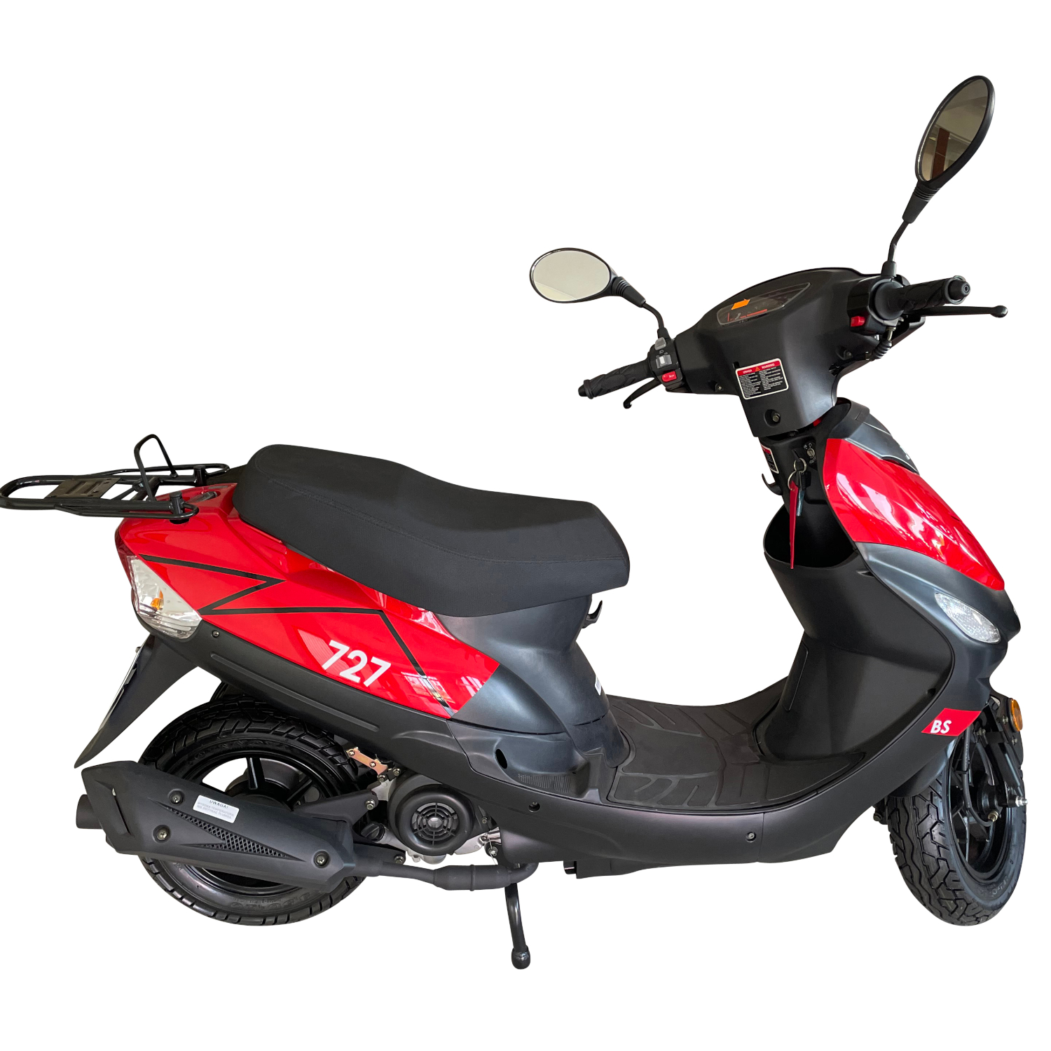 Motorroller GMX 460 Sport R 727 BS 45 km/h 12 Zoll schwarz-rot Euro 5 Mokick Roller Scooter