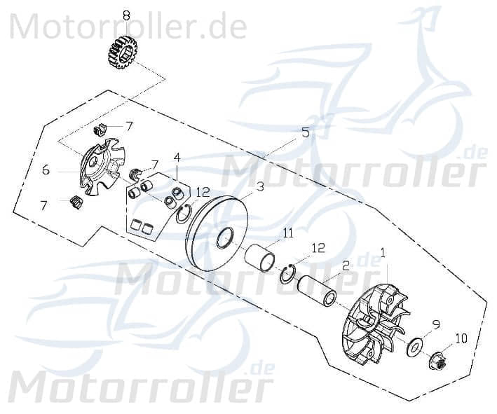 Riemenscheibe 115mm vorn außen 22102-120-000