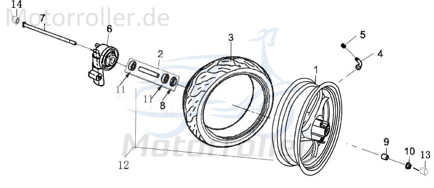 CDI Zündbox 25km/h 6-polig Baotian BT49QT-12E 50ccm 4Takt Motorroller.de Steuergerät CDI-Einheit Blackbox Zündeinheit 139QMB Scooter Ersatzteil