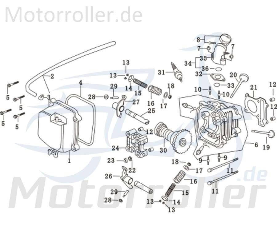 Schraube Rex RS450 Innensechskant-Schraube 50ccm 4Takt Motorroller.de Innensechskantschraube Maschinenschraube