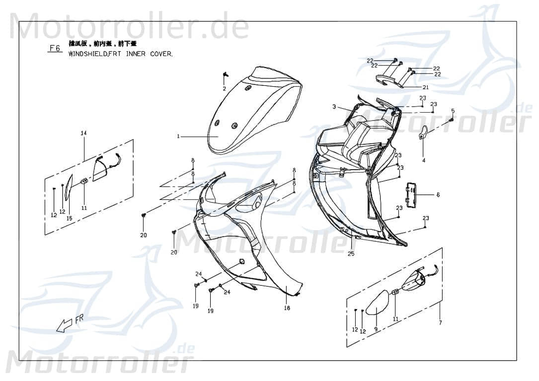Frontverkleidung unten blau (4W) P56260134W0