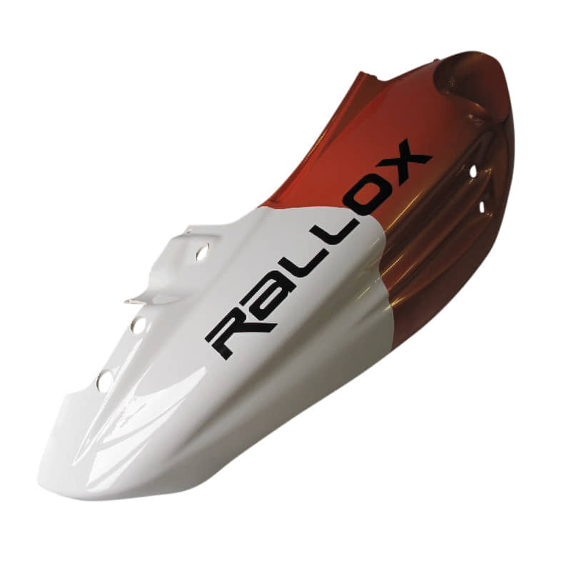 Heckverkleidung rechts orange weiß Rallox 1020310-1-RXW-OW