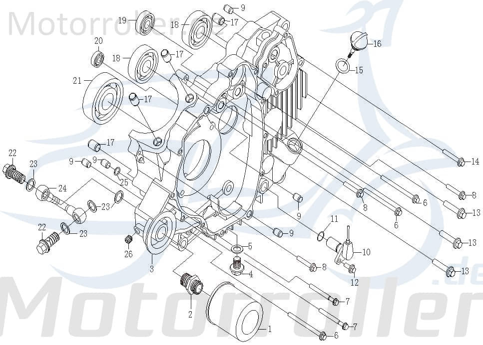O-Ring 10x1,8 Kurbelgehäuse links Quad 30502-010000N
