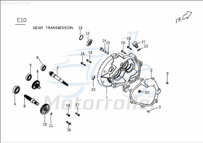 PGO Zahnrad 43 Zähne G-Max 125 Kettenrad Ritzel 125ccm 2Takt Motorroller.de Steuerrad Ketten-Rad Zwischenrad Steuer-Rad Zahn-Rad Getrieberad Scooter