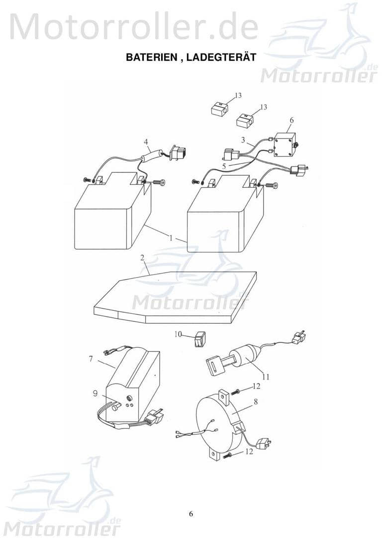 Adly Fun Cruiser FC 20 Zündschloss 50ccm elektro 35100-165-001 Motorroller.de kleiner Stecker Zünd-Schloss Lenkerschloss Lenker-Schloss 50ccm-elektro