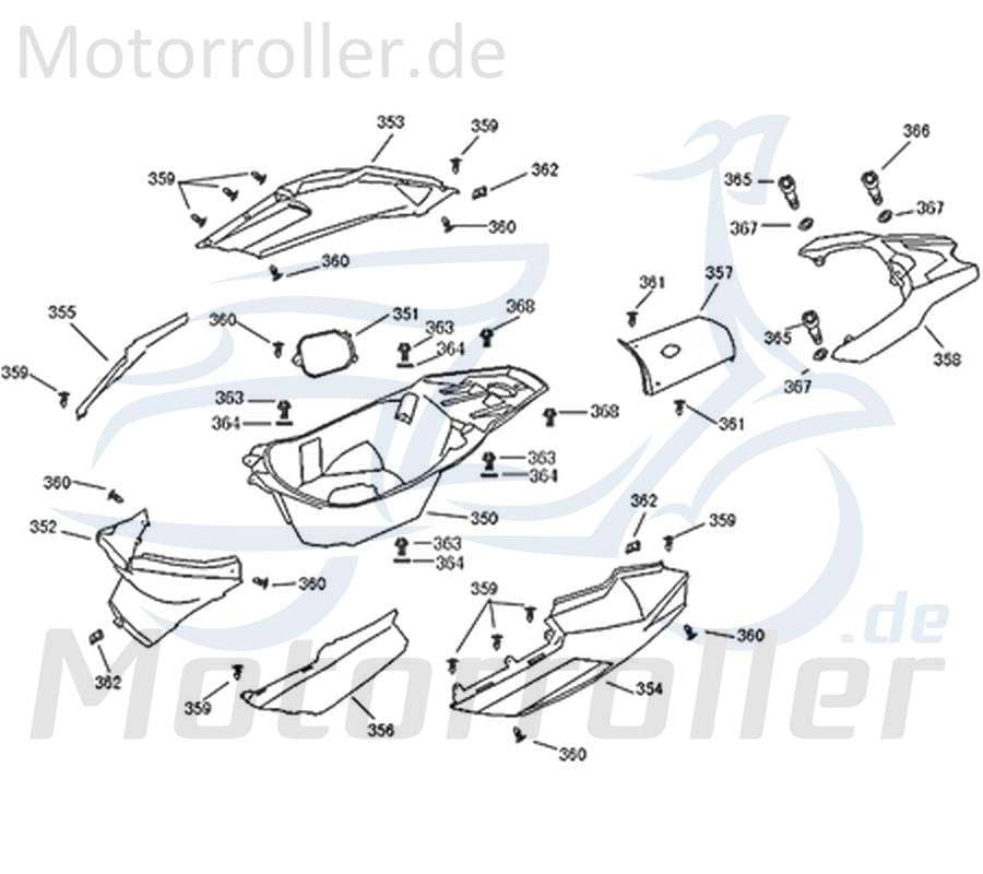 Blechschraube 4.8x12mm Jonway Florett 2.0 50 City 741022 Motorroller.de Kreuzschlitzschraube Kreuzschraube Blech-Schraube Treibschraube 50ccm-2Takt