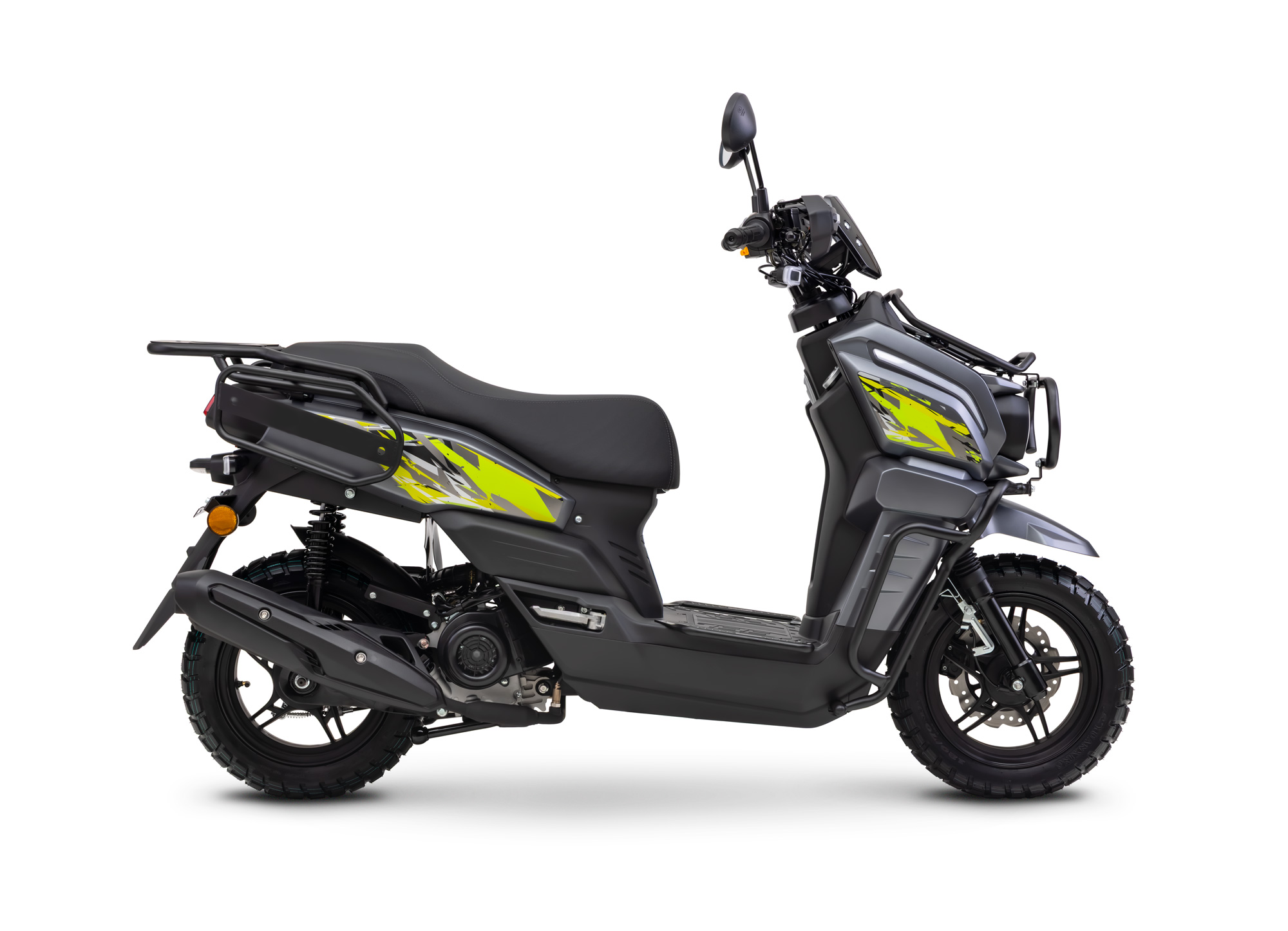 Motorroller Fighter 125 RT grau 85 km/h Euro 5+ Scooter Mokick Roller