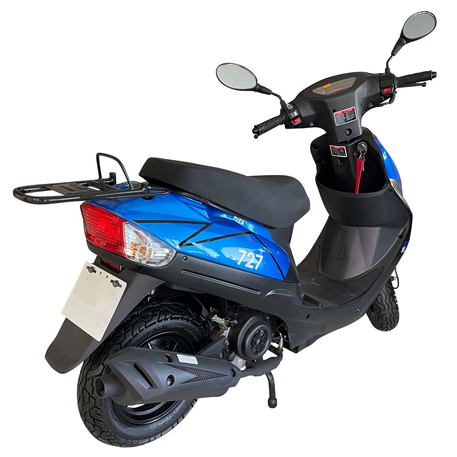 Motorroller GMX 460 Sport R 727 BS 45 km/h 12 Zoll schwarz-blau Euro 5 Mokick Roller Scooter