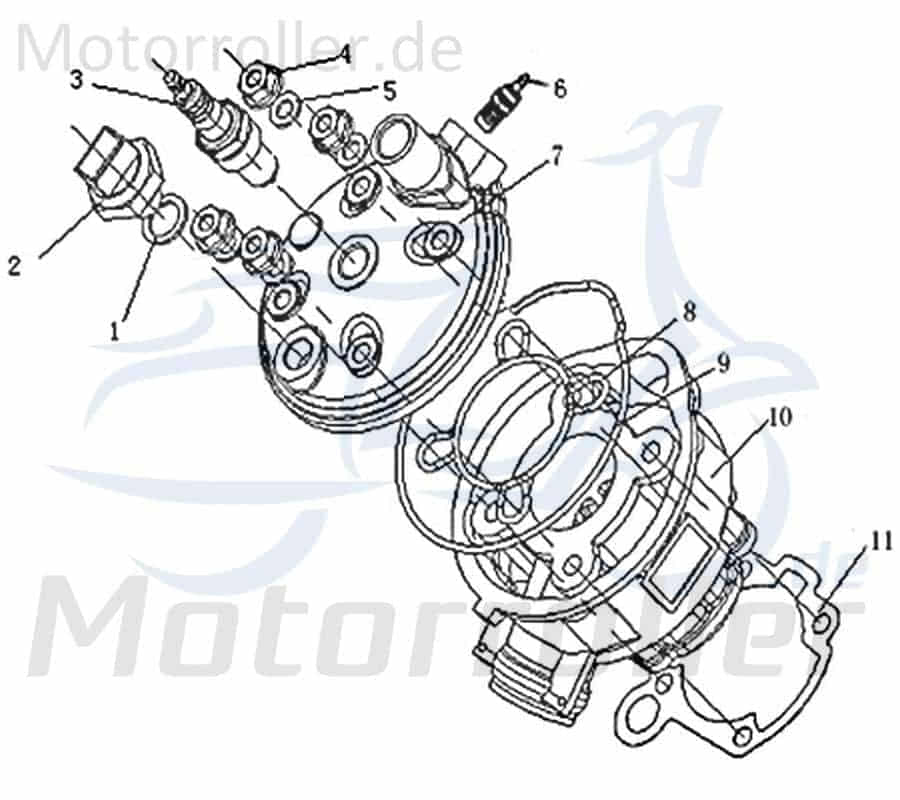 Temperatursensor Kreidler Supermoto 50 DD Motorrad 733034 Motorroller.de Temperaturfühler Thermostat