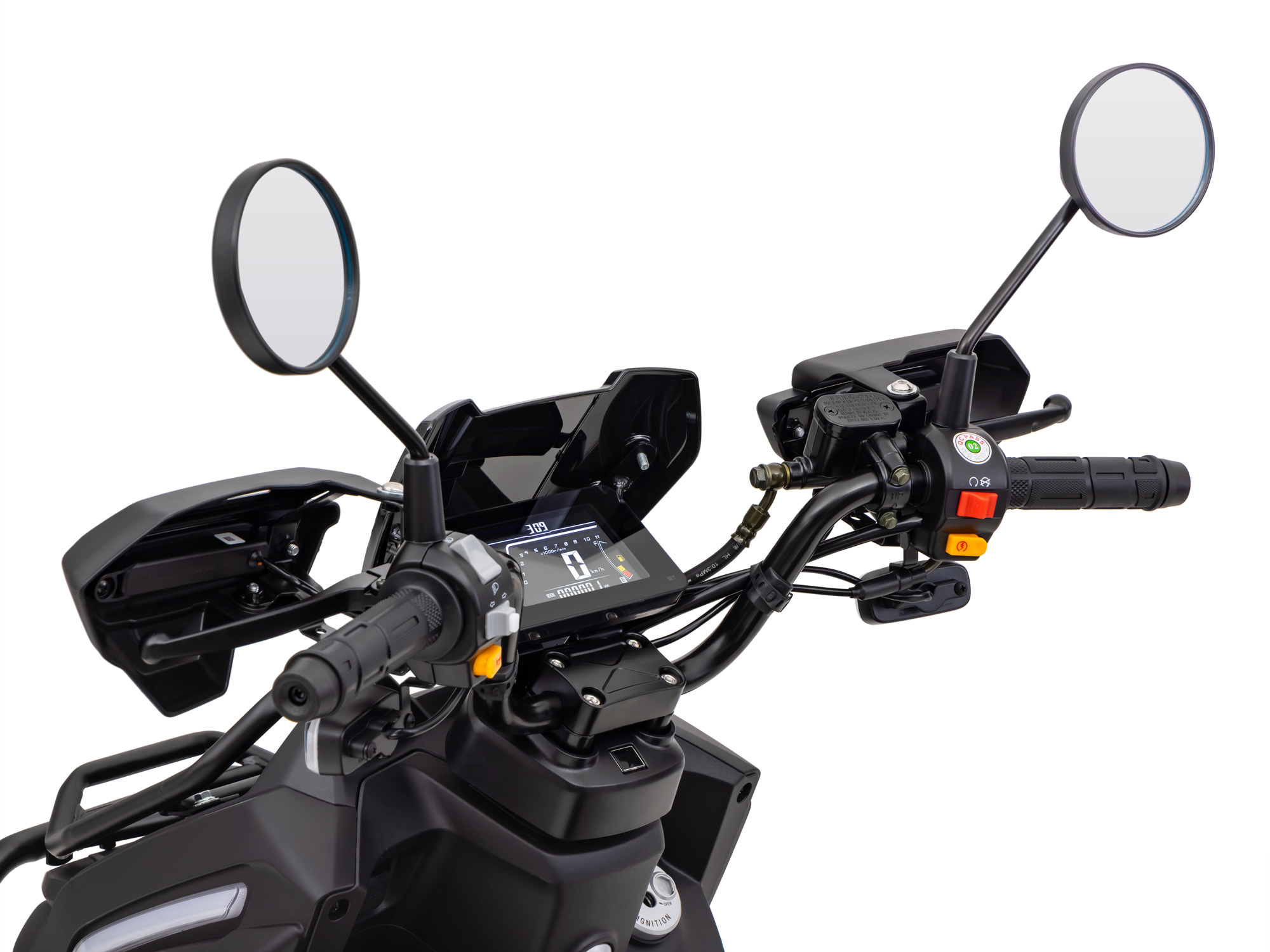 Motorroller Fighter 125 RT schwarz 85 km/h Euro 5+ Scooter Mokick Roller